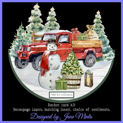 CHRISTMAS TRUCK rocker card