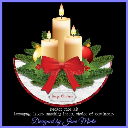 CHRISTMAS CANDLES rocker card