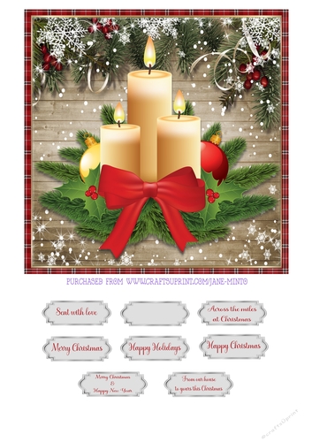 CHRISTMAS CANDLES quick card