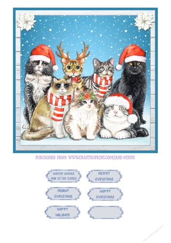 CHRISTMAS CATS quick card