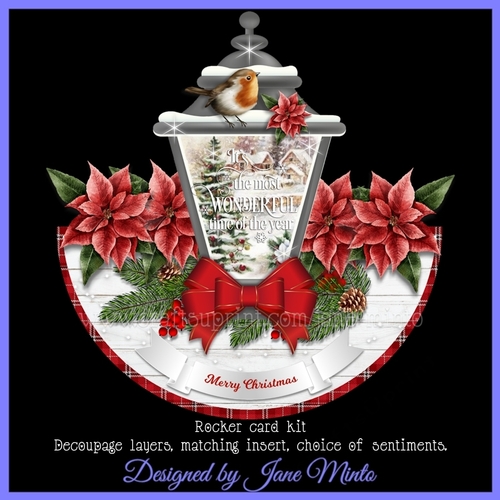 CHRISTMAS LANTERN rocker card