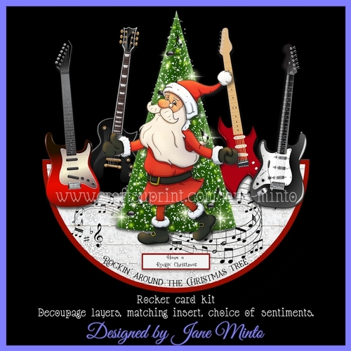 ROCKIN CHRISTMAS rocker card