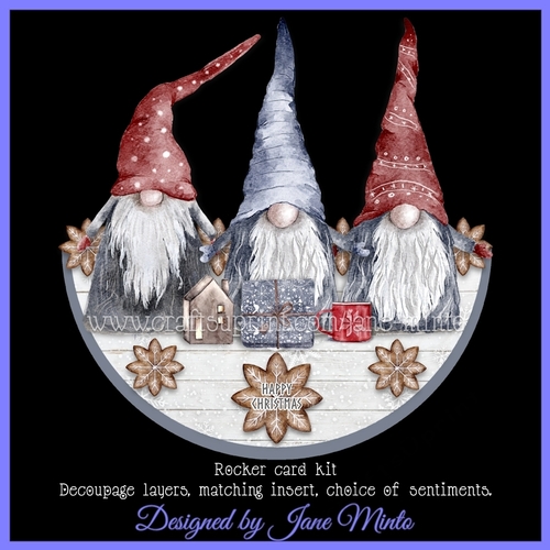 3 WISE GNOMES rocker card