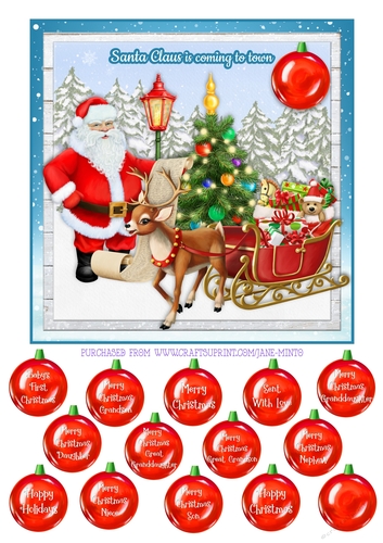 SANTA CLAUS IS COMING TO TOWN quick card
