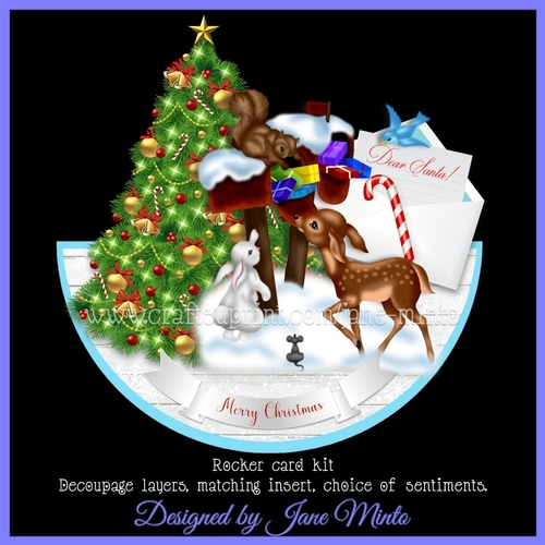 CHRISTMAS POST rocker card