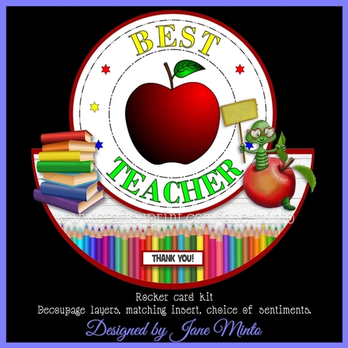 BEST TEACHER rocker card