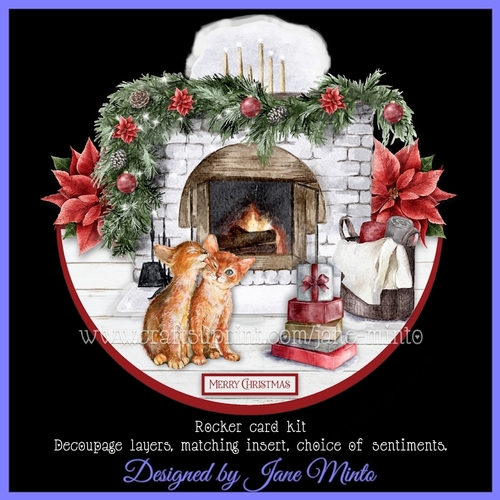 CHRISTMAS KITTENS rocker card