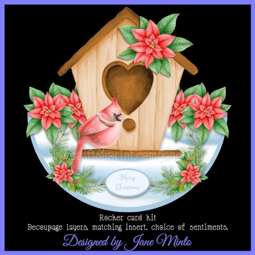 CHRISTMAS CARDINAL rocker card