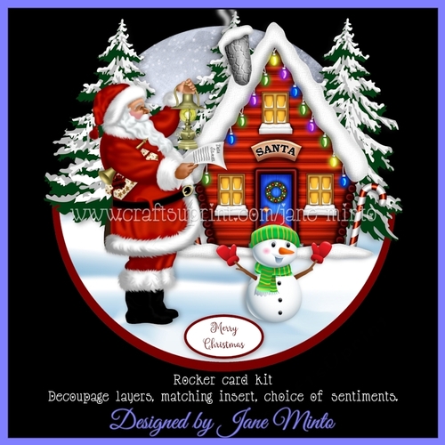 SANTAS HOUSE rocker card