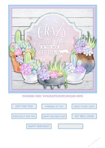 CRAZY PLANT LADY quick card