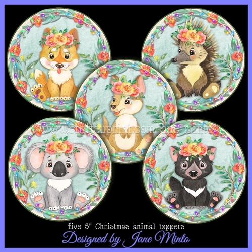 CHRISTMAS TOPPERS - AUSSIE ANIMALS 1