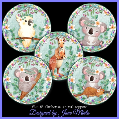 CHRISTMAS TOPPERS - AUSSIE ANIMALS 2