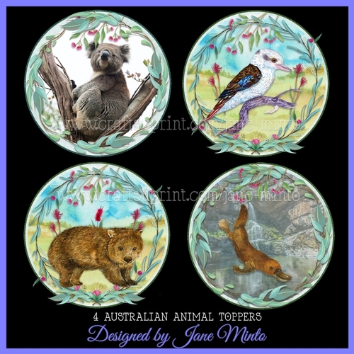 MIXED AUSTRALIAN ANIMAL TOPPERS
