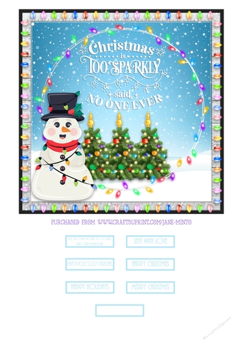 SPARKLY CHRISTMAS quick card