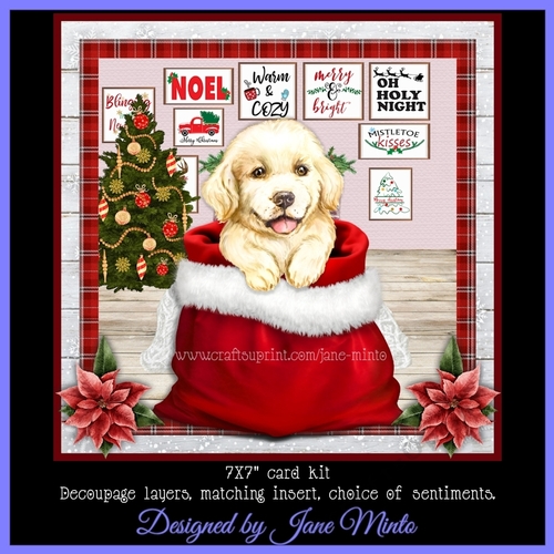 CHRISTMAS GOLDEN RETRIEVER mini kit