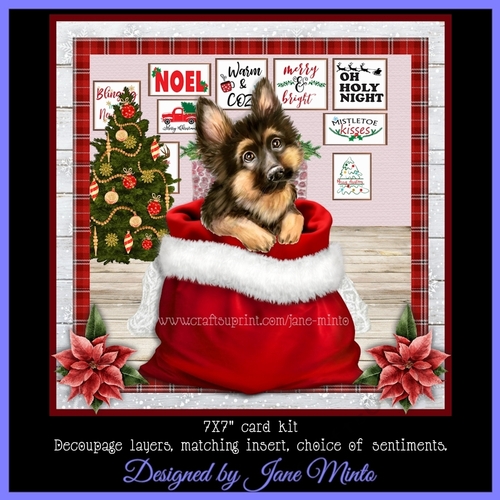 CHRISTMAS GERMAN SHEPHERD mini kit
