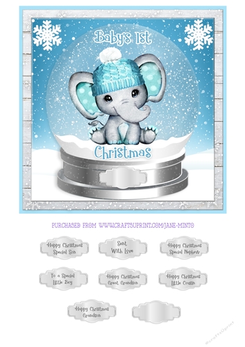 BABYS FIRST CHRISTMAS - BLUE - quick card