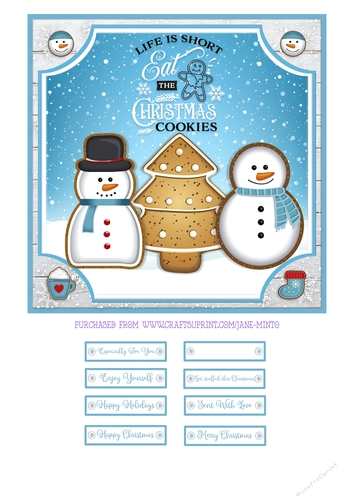 CHRISTMAS COOKIES quick card