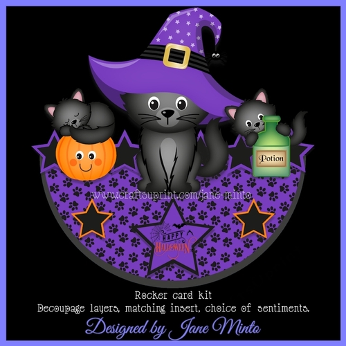 HALLOWEEN KITTENS ROCKER CARD 1