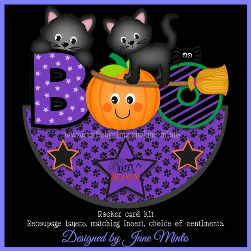 HALLOWEEN KITTENS ROCKER CARD 2