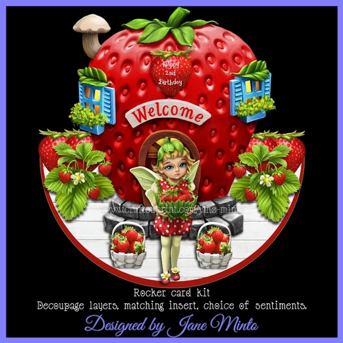 STRAWBERRY FIELDS rocker card