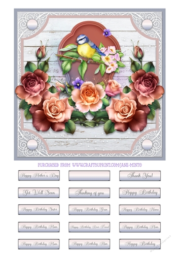 AUTUM ROSES quick card