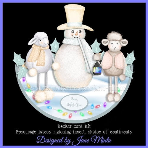 WOOLY WINTER rocker card