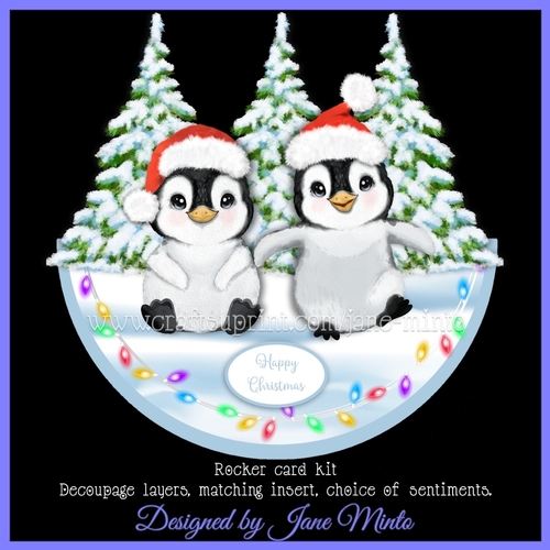 HAPPY PENGUINS rocker card