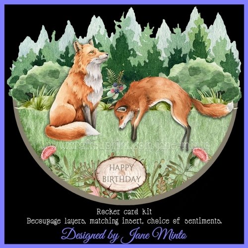 FOXES ROCKER CARD