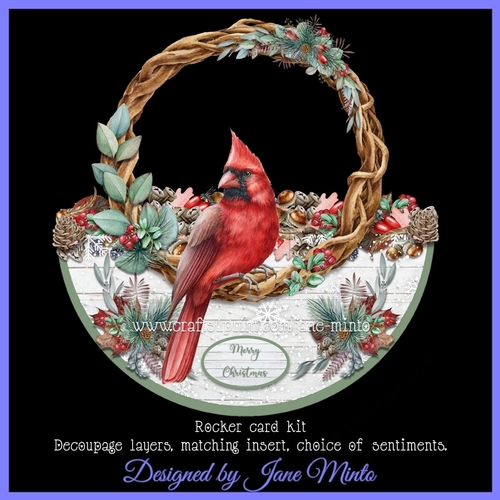 CHRISTMAS CARDINAL rocker card