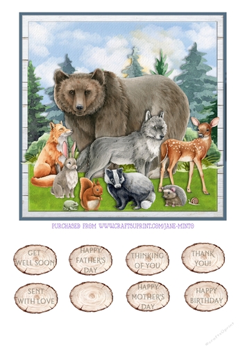 WOODLAND FRIENDS quick card