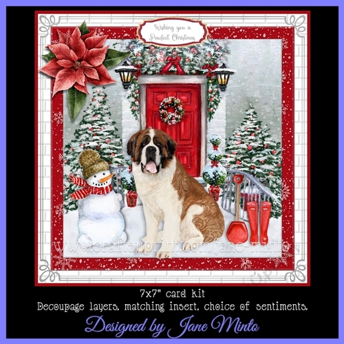 CHRISTMAS DOOR -  ST BERNARD