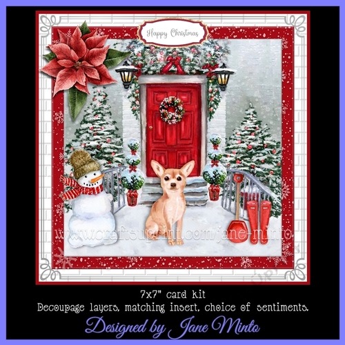 CHRISTMAS DOOR DOGS - CHIHUAHUA