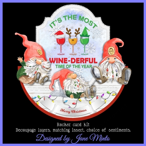 WINE-DERFUL TIME OF THE YEAR rocker card