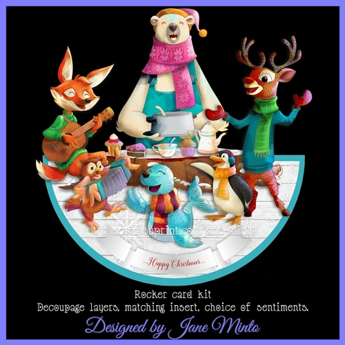 WINTER TEA PARTY ROCKER CARD