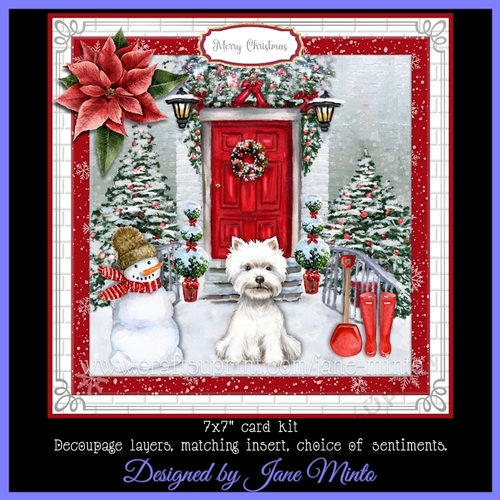 CHRISTMAS DOOR - WESTIE