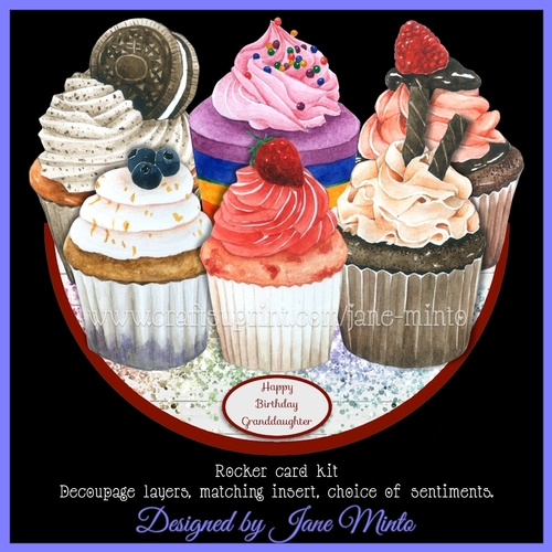 CUPCAKES rocker card