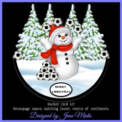 CHRISTMAS FOOTBALL rocker card 