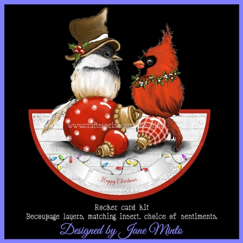 BIRDS N BAUBLES rocker card