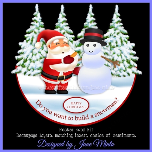 DO YOU WANT TO BUILD A SNOWMAN? rocker card