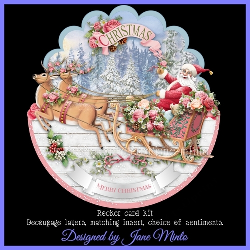 ROSEY SANTA rocker card