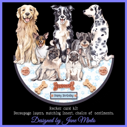 HAPPY DOGS rocker card