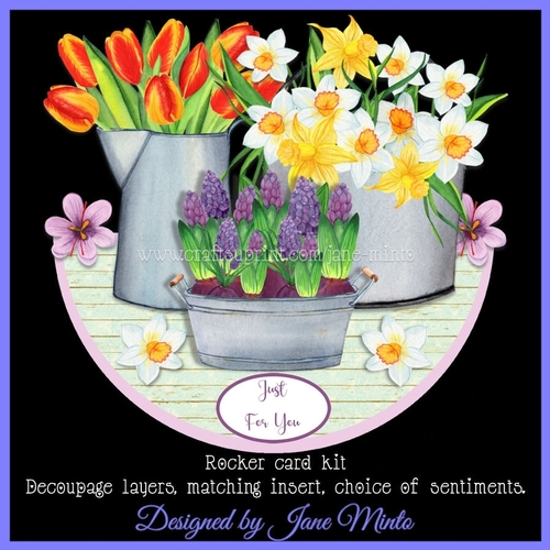 SPRING FLOWERS rocker card