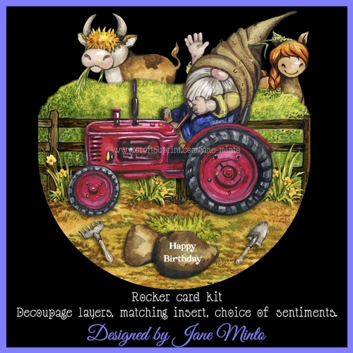 ON THE FARM rocker card