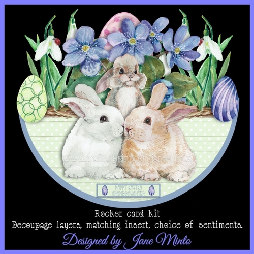 SPRING BUNNIES rocker card