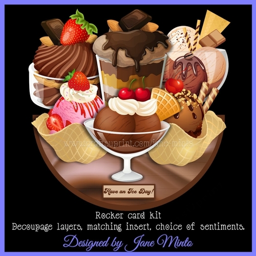 DESSERTS rocker card