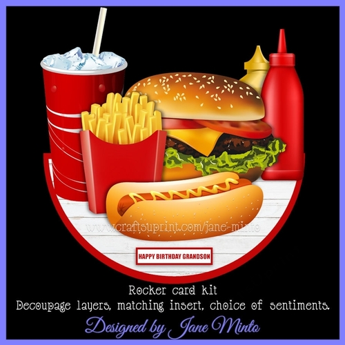 FAST FOOD rocker card