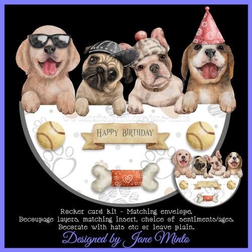 PARTY PUPS rocker card