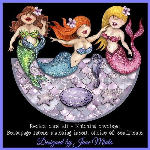 MERMAZING MERMAIDS rocker card