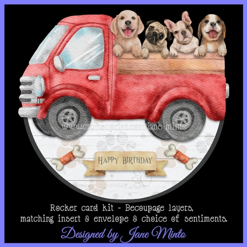 TRUCK FULL OF LOVE rocker card